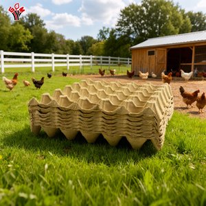 Campione Gratuito: Vassoio per Uova Biodegradabile in Carta Colorata, Confezione Monouso per 30 Uova di Gallina in Vendita - Product Image 1