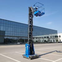 Élévateur vertical de type chariot élévateur industriel avec bras articulé, dispositif de levage portable, élévation stable