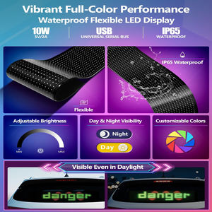 Controllo delle App programmabile scheda segnaletica a LED flessibile Custom LED segno Display <span class=keywords><strong>Smart</strong></span> LED pannello a matrice di pannello per negozio di auto - Product Image 6