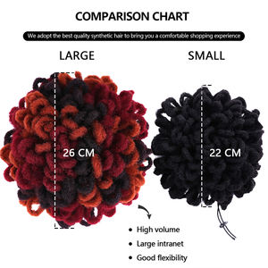 Cordon élastique <span class=keywords><strong>Afro</strong></span> Fluffy Postiche Chignon Dreadlock <span class=keywords><strong>Puff</strong></span> Cordon de serrage pour femme noire - Product Image 3