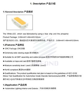 Original et nouveau RF-A3F30-W57J-A8 0.5W 140mA 2.8-3.4V voiture 3v éclairage blanc Refond puce de lumière LED - Product Image 2