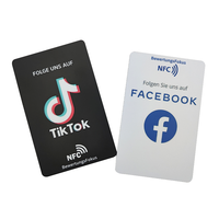 Individuell Bedruckte PVC RFID Bewertungskarte Acryl-Schild QR-Code NFC Google Bewertungsständer Ntag213 215 216 Chip NFC Visitenkarte