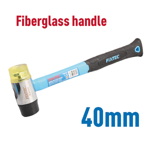 Marteau de chantier FIXTEC 40 mm de qualité DIY avec manche en fibre de verre bicolore pour usage professionnel, personnalisable OEM FHRUH4 - Product Image 5