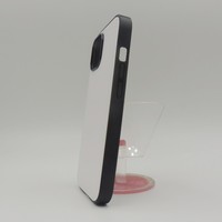 Prix usine caoutchouc souple 2D blancs sublimation étui de téléphone en verre trempé pour iphone 15/15 pro/15 pro max/15 plus