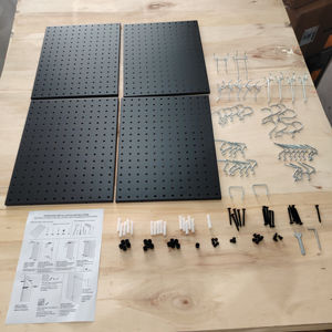 재고 가능 블랙 사용자 정의 금속 페그 보드, 가정용 저장 차고 저렴한 도매 - Product Image 1