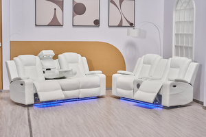 Cao cấp đa chức năng sang trọng ghế sofa điện 3 + 2 + 1 Recliner cắt sofa Set đồ nội thất nhà phòng khách ghế sofa - Product Image 2