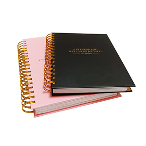 Ein Fitness-und Wellness-Journal Benutzer definierter Druck Luxus Spiral Hardcover täglich Journal Black Box Verpackungs planer Set - Product Image 5