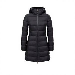 Chaqueta Acolchada Personalizable Negra Sólida de Talla Grande, Unisex, de Alta Calidad, con Cierre, para Invierno, 100% Impermeable, de Secado Rápido, con Logotipo Frontal - Product Image 1