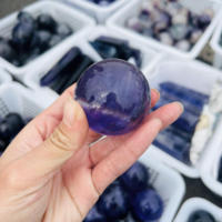 Vente en gros de sphères de fluorite violette de haute qualité, Reiki Fengshui, cristal de fluorite, artisanat populaire pour la décoration de la maison