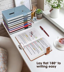 Cuaderno <span class=keywords><strong>de</strong></span> Cuero con Líneas A5 Marrón para Hombre y Mujer, Diario Personalizado <span class=keywords><strong>de</strong></span> Tapa Dura con Bolígrafo, 200 Páginas - Product Image 5