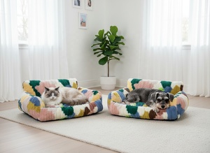 Nichoir de luxe écologique <span class=keywords><strong>pour</strong></span> animaux de compagnie avec tapis doux, housse amovible confortable, <span class=keywords><strong>lit</strong></span>-coussin chaud <span class=keywords><strong>pour</strong></span> petits chiens et chats - Product Image 6
