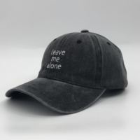 Logotipo bordado personalizado Material de algodón lavado 6 paneles de moda sombrero de papá sin estructura