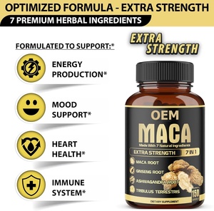 OEM Label pribadi pria suplemen energi Natural Booster Strong 7 in 1 Kapsul akar Maca - Product Image 3
