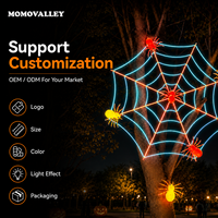 Guirlande lumineuse LED Momovalley en forme de toile d'araignée pour Halloween, IP65, blanc chaud, 1m, Ra80, durée de vie 50 000 heures, décoration