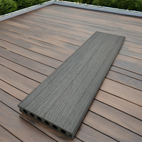 Co-extrusion Double Couleur WPC Revêtement de Sol Jardin Terrasse Planche de Terrasse Bois Plastique Composite Decking pour l'Extérieur