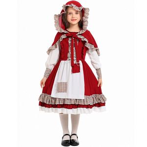 Disfraz de Caperucita Roja para Niñas, Vestido de Fiesta de Carnaval para Niñas - Product Image 6