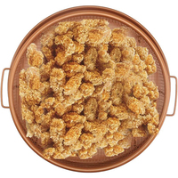 2 Pcs Panier rond en cuivre pour bac à légumes, panier à croustiller pour friteuse à air, panier pour friteuse à copeaux et plateau de cuisson pour biscuits
