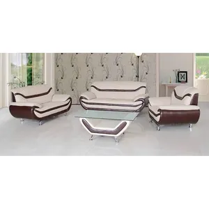 Modern Home Hot Sell Cheap House Furniture 1 2 3 Seats Living Room Couch Leather Sectional Sofa Set