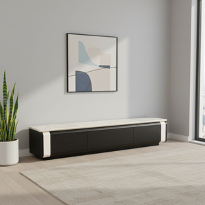 יחידת אחסון טלוויזיה מעץ אלון מעושן מודרני בהתאמה אישית לסלון, חדר שינה ודירה - Product Image 1