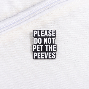 Biểu hiện cảm xúc salon tóc Trâm xin vui lòng không Pet <span class=keywords><strong>peeves</strong></span> văn bản ba lô Huy hiệu quần áo độc đáo phụ kiện quà tặng trang sức - Product Image 4