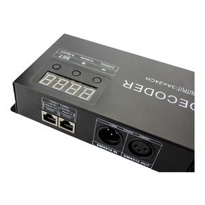 <span class=keywords><strong>Ava</strong></span> 24 canaux PWM DMX512/1990 décodeur de signal DC 5V 12V 24V 3A contrôleur de décodeur d'éclairage de scène de bande LED RVB couleur unique - Product Image 3