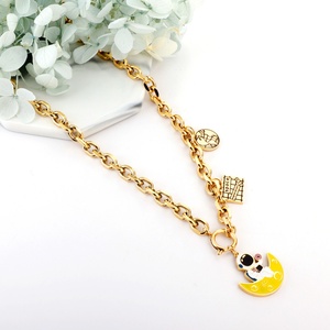 Collier pour femme élégant et personnalisé en acier inoxydable, chaîne à maillons tendance, style hip-hop, pendentif en métal - Product Image 2
