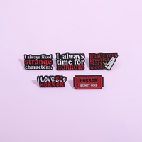 "J'ai toujours le temps pour l'horreur" série de textes émail broche timbre forme sac à dos Badge vêtements accessoires cadeaux