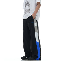 11KN pantalon athlétique droit unisexe de haute qualité en Nylon personnalisé rétro cordon réglable minceur pantalon de survêtement décontracté ample