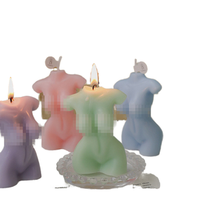 Bougies en forme de corps de femme nue E136 <span class=keywords><strong>Sculpture</strong></span> d'art Statue de torse de femme Aromathérapie Décoration Cadeau Bougie parfumée Nordic INS - Product Image 2