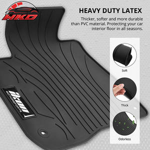 Alfombrillas de látex para coche Honda CR-V 2017-2022, alfombras para todo tipo de clima, color negro, 3 piezas, estilo IKON, impermeables - Product Image 3