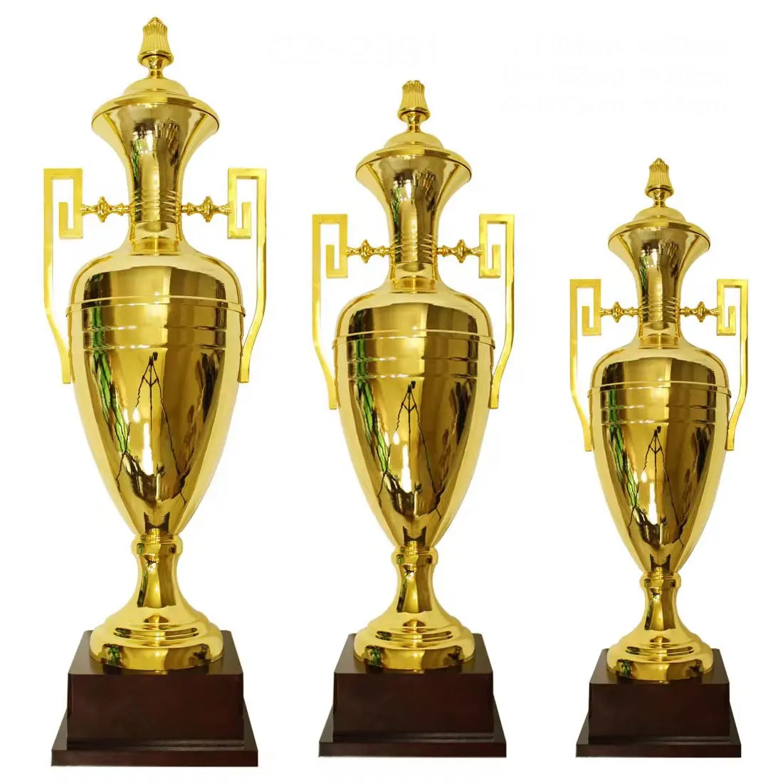 Piala piala kustom Yiwu ukuran Super Piala Kejuaraan Sepak Bola Goldene Trophae Souvenir penghargaan medali dan trofi