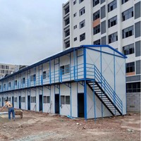 Villa modulaire carrée en acier à faible coût avec boutique intégrée