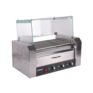 <span class=keywords><strong>Hot</strong></span> <span class=keywords><strong>dog</strong></span> 11 rouleaux avec chauffe-pain Machine à <span class=keywords><strong>hot</strong></span> <span class=keywords><strong>dog</strong></span> électrique automatique Rouleau à saucisse à vendre - Product Image 5