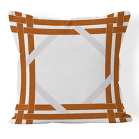 Coton lin maison décorative imprimé jeter taie d'oreiller cas Vibrant Orange impression numérique housses de coussin imprimer taie d'oreiller