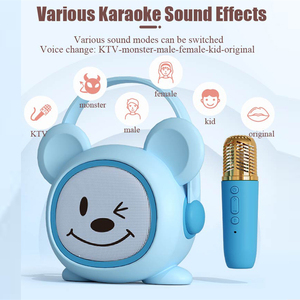 Cartoon <b>Wireless</b> LED Speaker Kids <b>Wireless</b> Machine Speaker Children's Blue Tooth Speaker with <b>Microphone</b> - Product Image 5