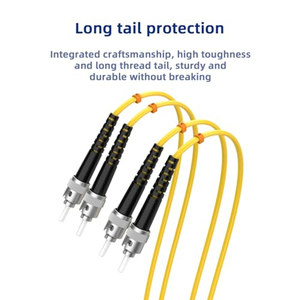 Câble de brassage fibre optique OEM ODM ST-ST 3M (98ft) OS2 Monomode Duplex 9125m SMF LSZH pour Ethernet - Product Image 5