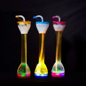 factory plastic party slush cups led plastic yard cup slush bottle with yard Ideal for Christmas Halloween and bar tea parties
