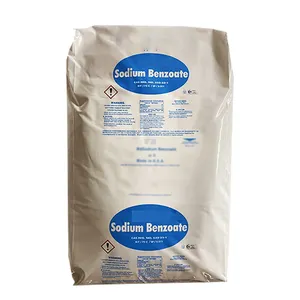 50% 25Kg çanta toplu toptan beyaz kristal granül E211 gıda sınıfı fiyat tozu gıda koruyucu sodyum benzoat