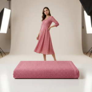 Modern Premium Cotton Embroidery <b>Fabric</b> | Customized Sudani Toub | <b>Medium</b> Weight Eco-Friendly Wedding Textile - Product Image 5