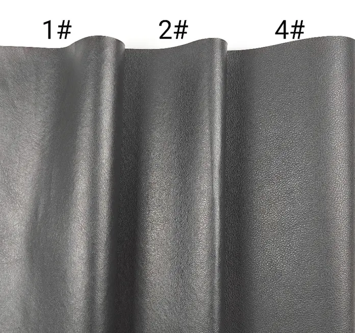 Preço barato tecido de couro sintético em PVC para embalagem de couro, cinto para caderno artesanal DIY, estampa de animal preto artificial de 0,5 mm