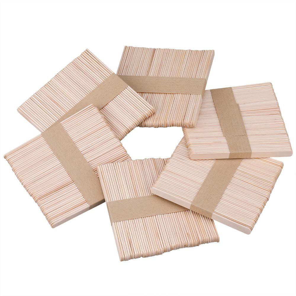 Popsicle En Bois Bâton de Popsicle Maison Bâtons De Glace En Bois Naturel Bâtons D'artisanat Idéal pour L'artisanat Maison