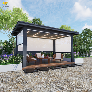 Pérgola de Aluminio con Persianas Eléctricas Motorizadas para Todas las Estaciones, Pabellón de Jardín, Gazebo Exterior con Rejillas - Product Image 2