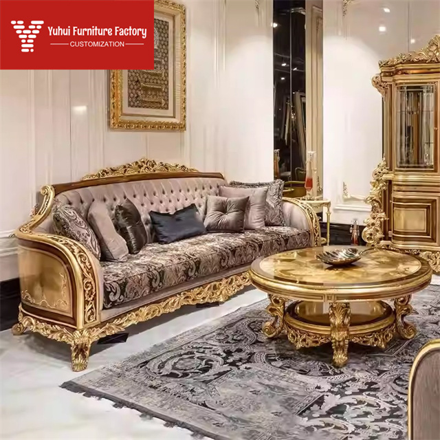European Royal Palace Fabric Sofa - Luxury Large Apartment Villa Living Room Furniture, Turkish Series Customization