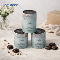 Boîte en tube de carton biodégradable de haute qualité pour compléments alimentaires, biscuits, emballage cylindrique personnalisé pour biscuits au chocolat, tube en papier
