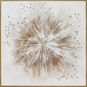 Kết cấu nghệ thuật tường hình nổ với điểm nhấn vàng và bạc, bức tranh trang trí trừu tượng 3D cho nội thất hiện đại - Product Image 3