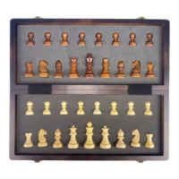 Échiquier magnétique pliable en ébène haut de gamme, jeu d'échecs de luxe, échecs internationaux, utilisation en intérieur pour adultes, enfants, étudiants - Puzzle