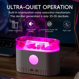 3-in-1 điện hương liệu ngọn lửa tinh dầu khuếch tán 7 màu <span class=keywords><strong>LED</strong></span> ánh sáng Muối Himalaya đèn nhà Yoga nhựa kim loại - Product Image 4