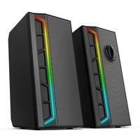 RGB Desktop PC Speaker 2.0 Channel Enhanced Sound dan Volume Control dengan Speaker Kabel 3.5Mm