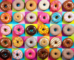 SFT 디자인 사용자 정의 즐거운 도넛 300 500 1000 큰 조각 직소 퍼즐 멀티 컬러 - Product Image 3