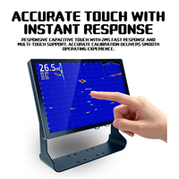 Drawing Custom Large Touch Screen for Yacht Garmin Fish Finder, Multi-Window Split View IP67 Fully Sealed Waterproof Monitor
